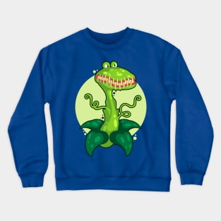 Flytrap Cartoon Illustration Crocodile Crewneck Sweatshirt